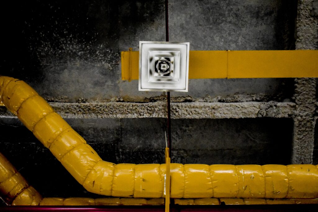an hvac system in an office building
