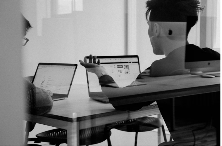 people looking at computer screens