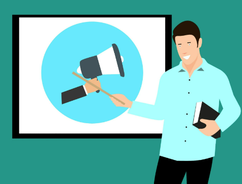 graphic or person pointing at whiteboard