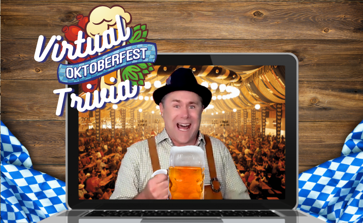 Virtual Oktoberfest Trivia Team Building Hero Image Virtual Oktoberfest Trivia is a unique, immersive trivia team building experience